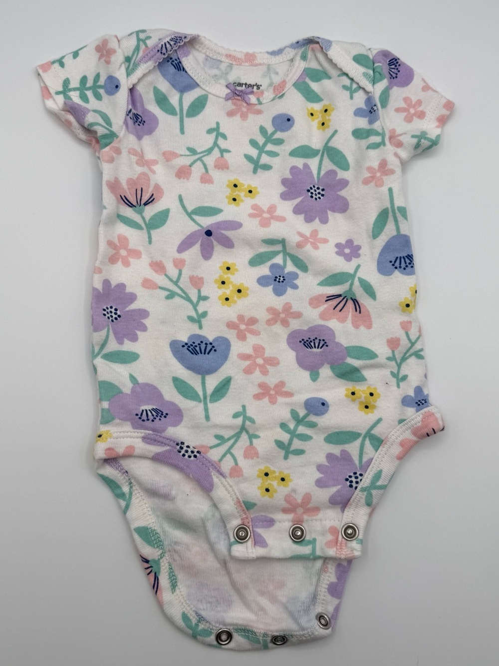 Floral 3 Month Girl Short Sleeve Onesie Bundle (5 pcs) - Picture 3 of 6
